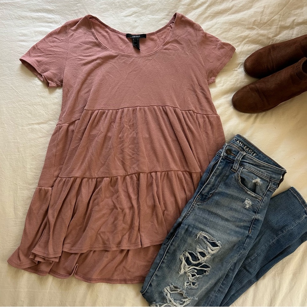 Blush Pink Flowy Top